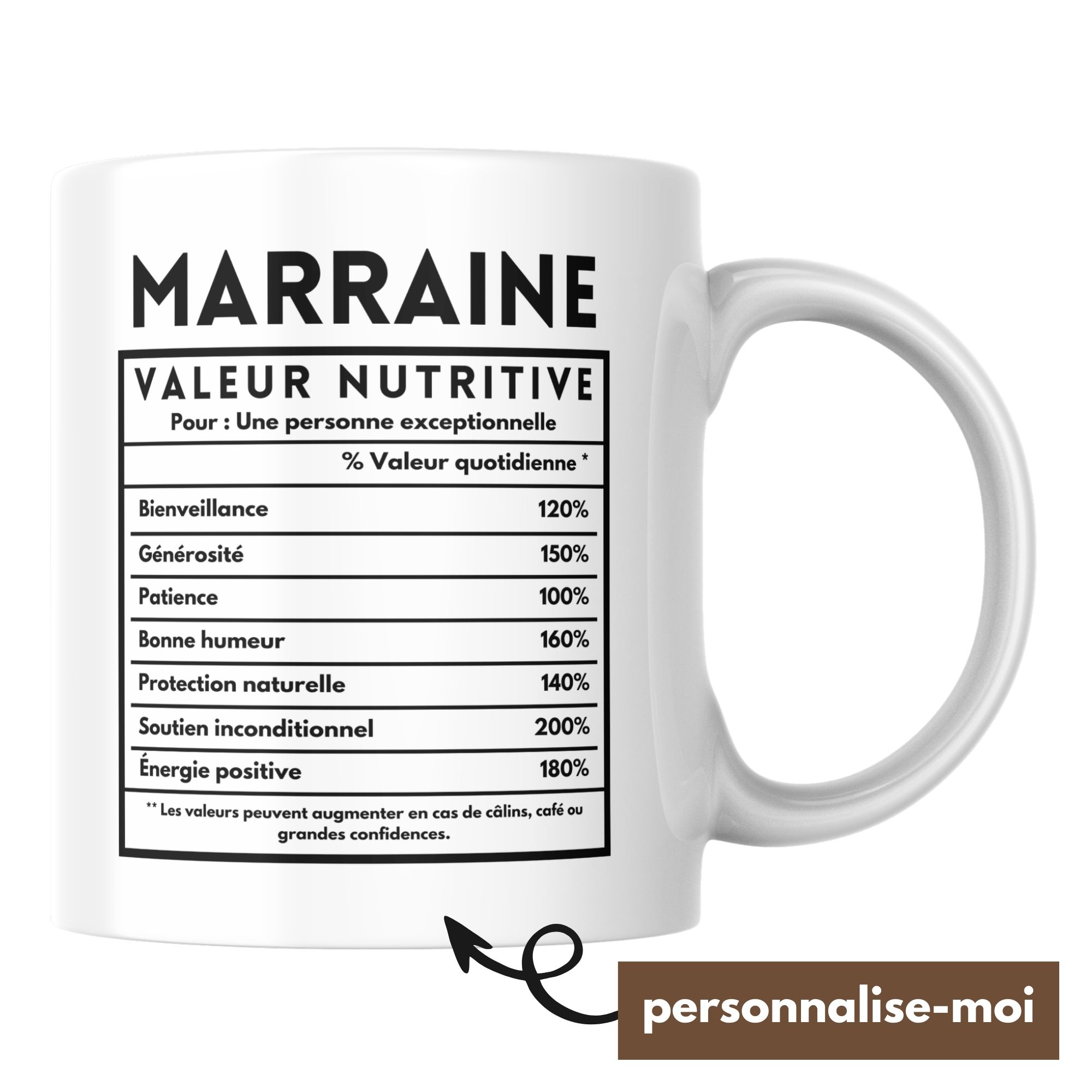 Mug Marraine humour à personnaliser 1 Mug Marraine humour à personnaliser