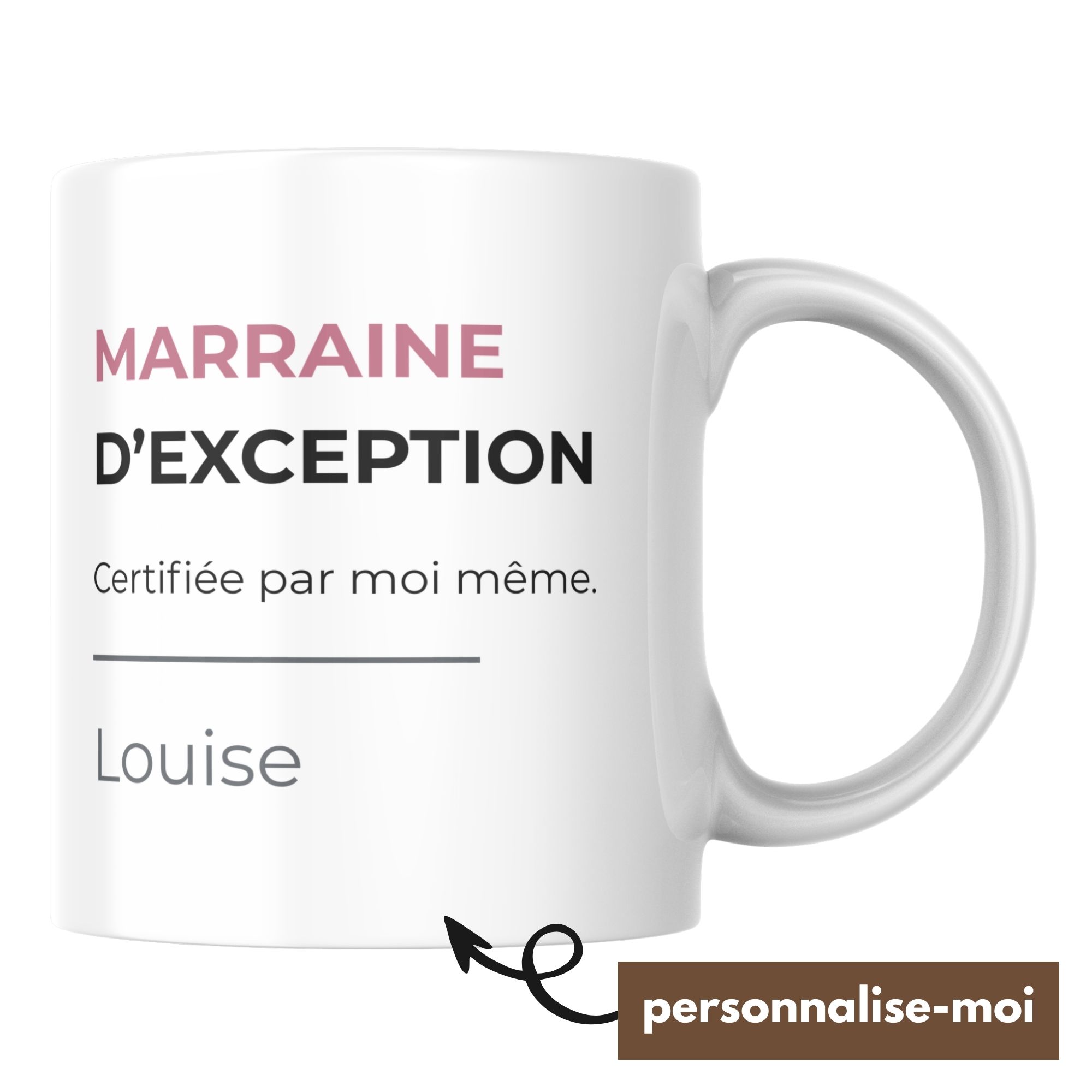 Mug personnalisé Marraine d'exception 1 Mug personnalisé Marraine d'exception