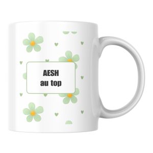Mug fleuri AESH au top