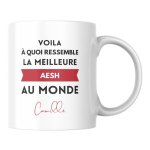 Mug personnalisé le meilleur AESH au monde