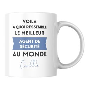 Mug personnalisé le meilleur Agent de sécurité au monde