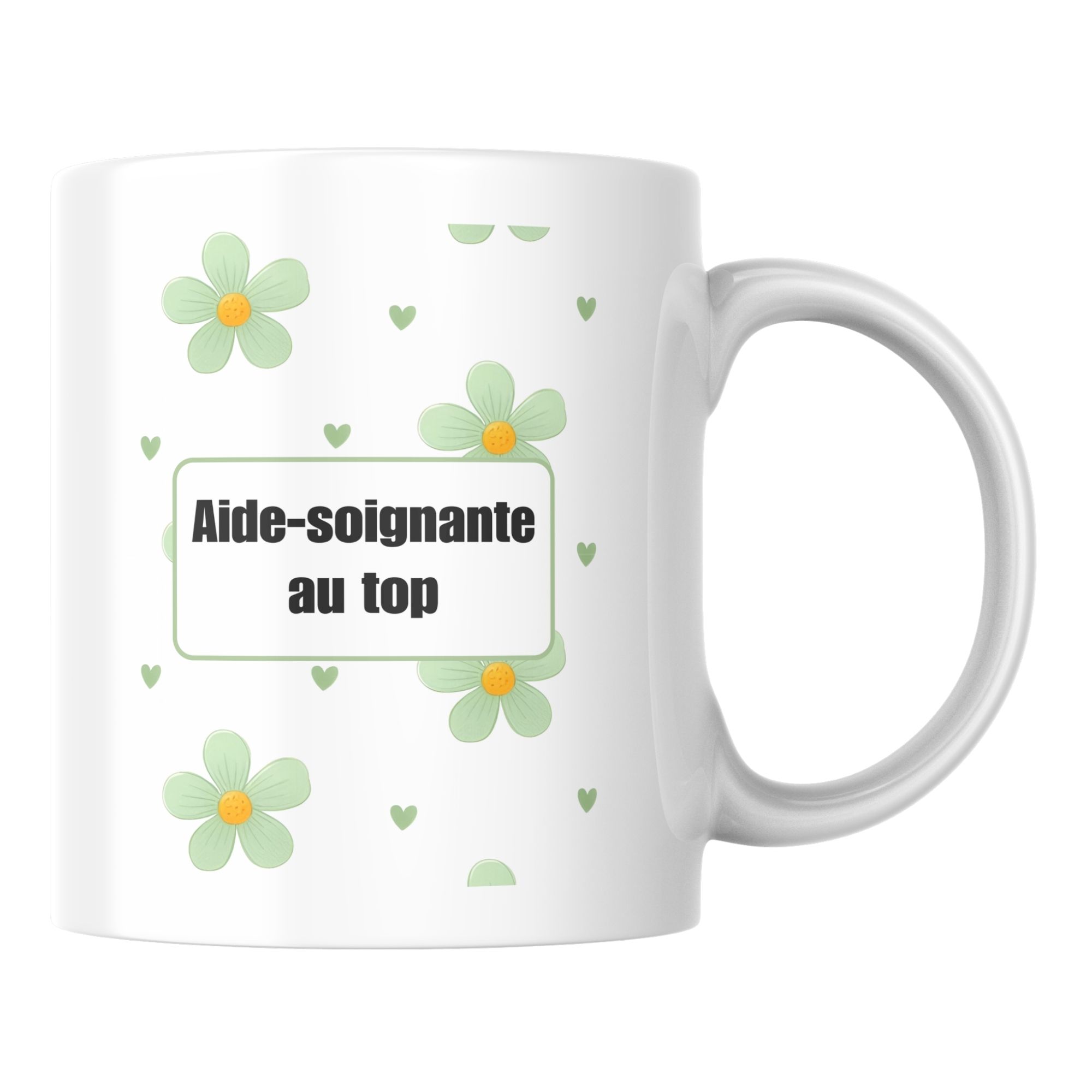 Mug fleuri Aide-soignante au top 1 Mug fleuri Aide-soignante au top