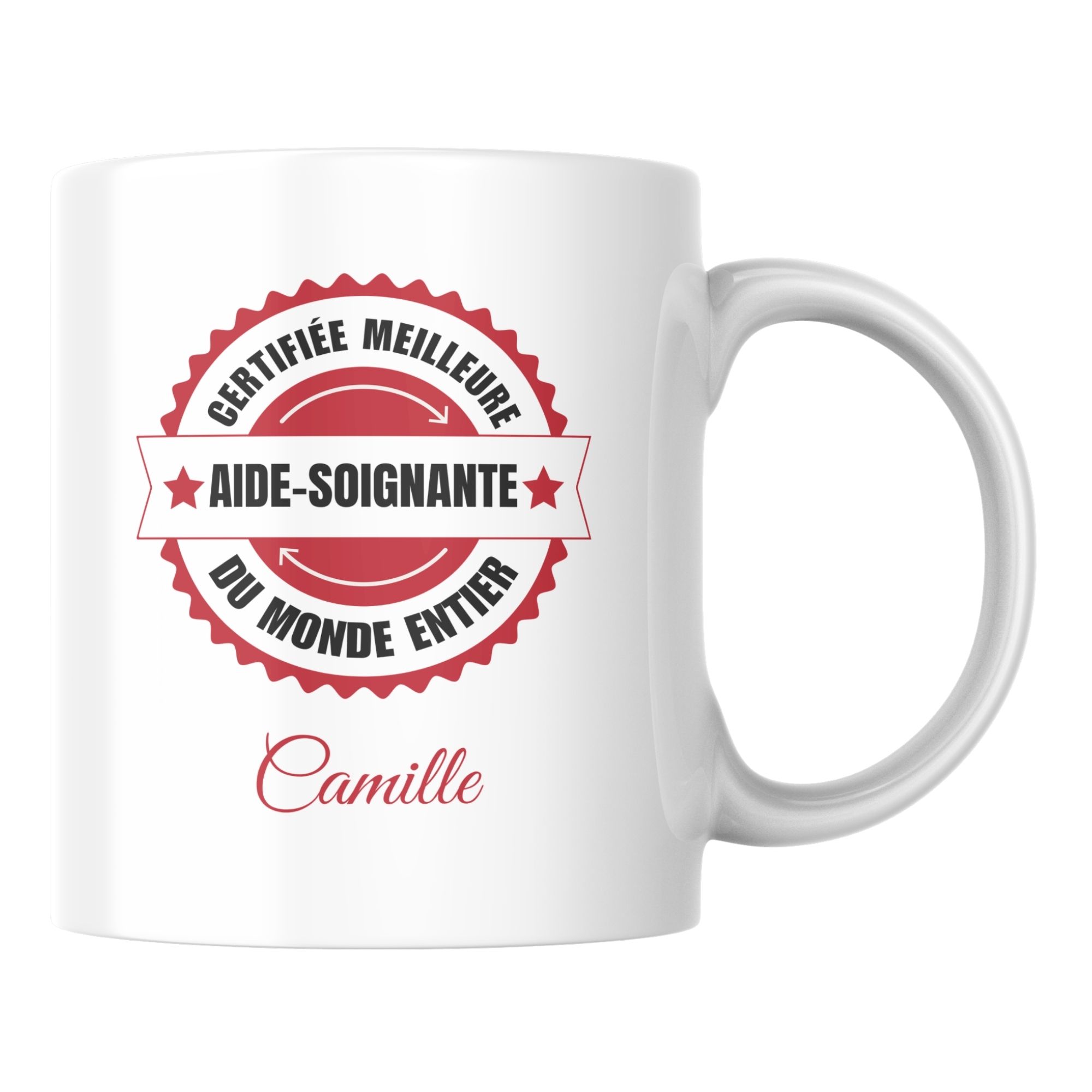 Mug certifié meilleur Aide-soignante du monde 1 Mug certifié meilleur Aide-soignante du monde