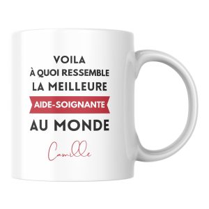 Mug personnalisé le meilleur Aide-soignante au monde