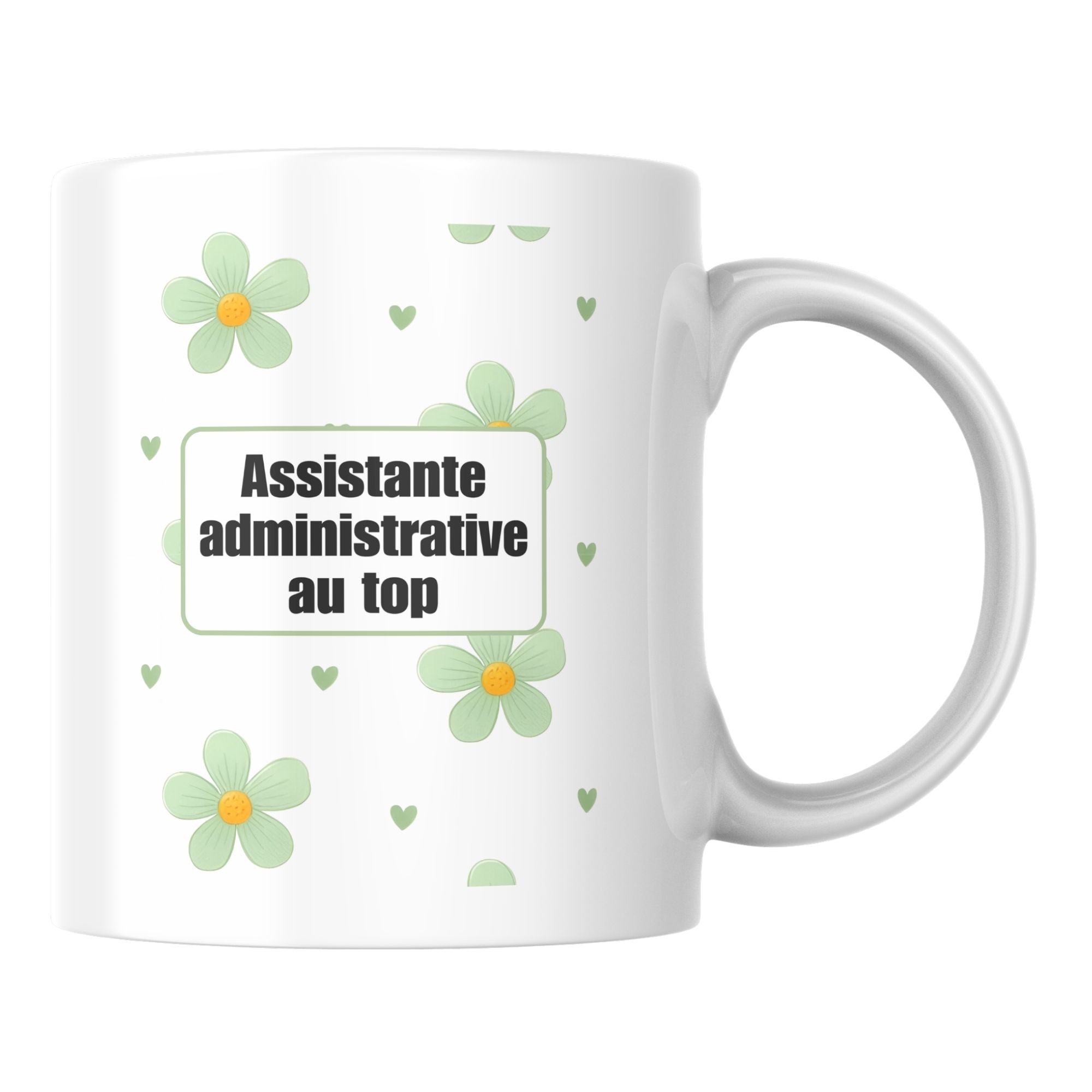 Mug fleuri Assistante administrative au top 1 Mug fleuri Assistante administrative au top