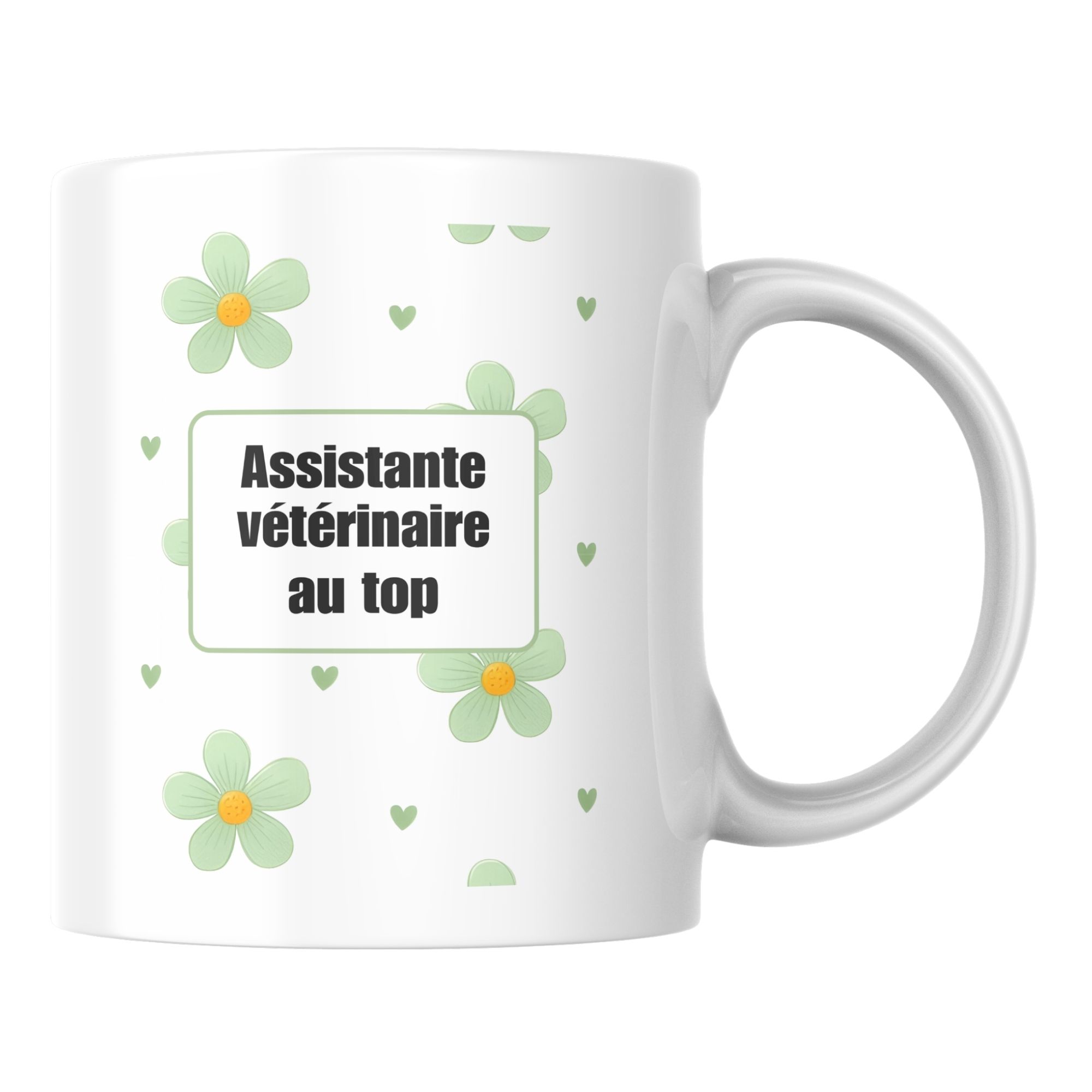 Mug fleuri Assistante vétérinaire au top 1 Mug fleuri Assistante vétérinaire au top