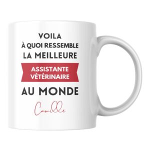 Mug personnalisé le meilleur Assistante vétérinaire au monde