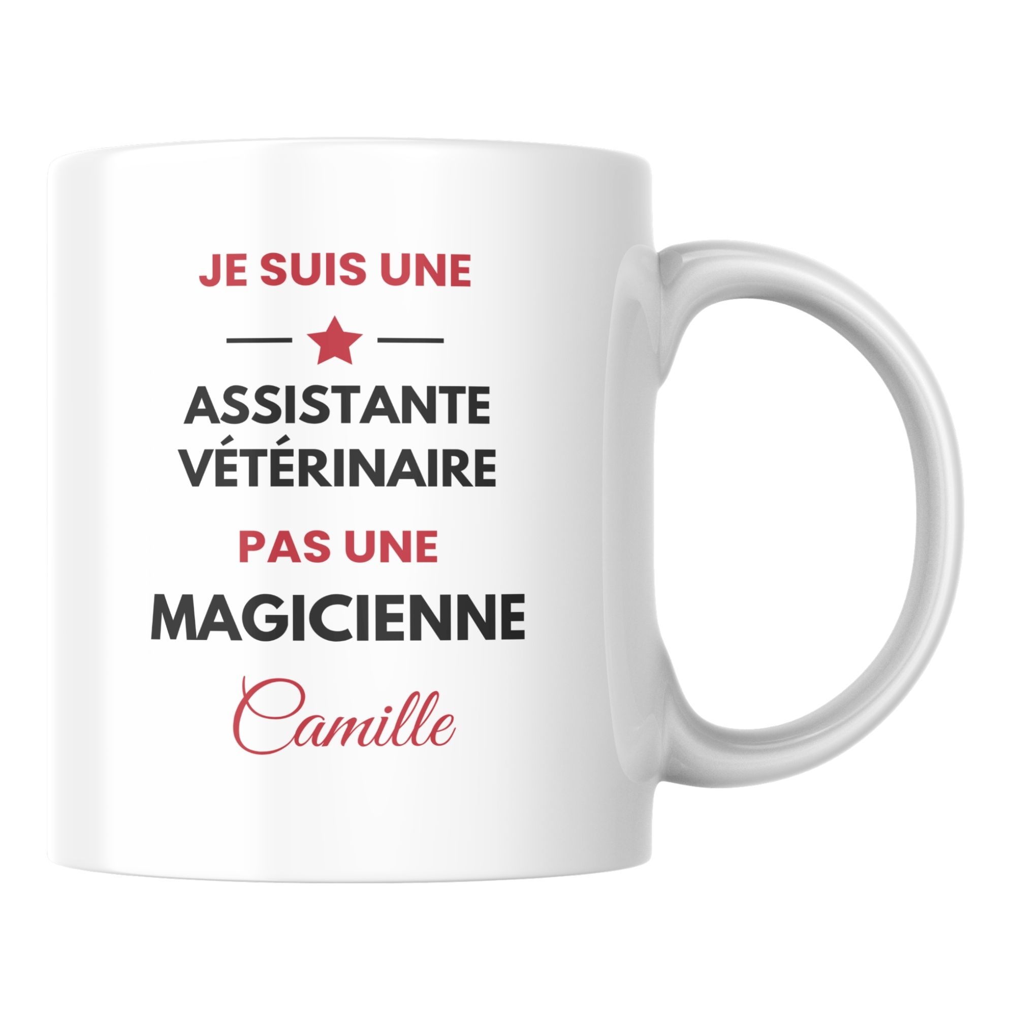 Mug Assistante vétérinaire humour à personnaliser 1 Mug Assistante vétérinaire humour à personnaliser