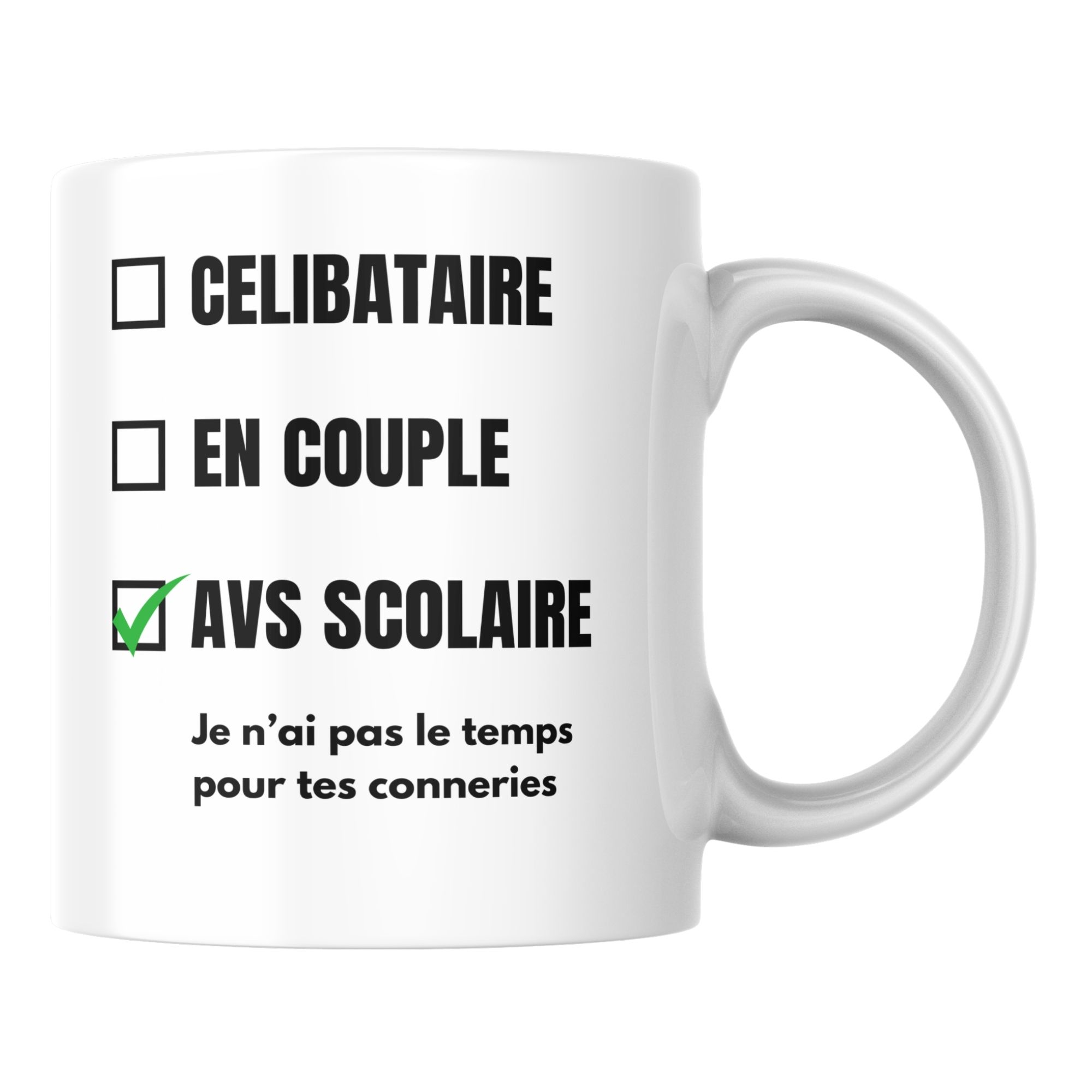 Mug humour AVS scolaire 1 Mug humour AVS scolaire