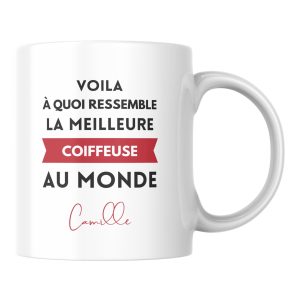 Mug personnalisé le meilleur Coiffeuse au monde
