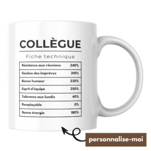 Mug collègue humour fiche technique
