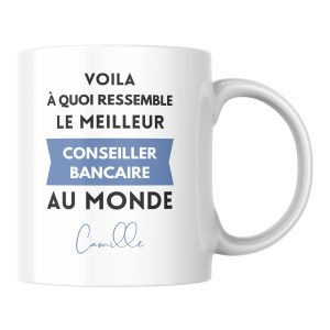 Mug personnalisé le meilleur Conseiller bancaire au monde