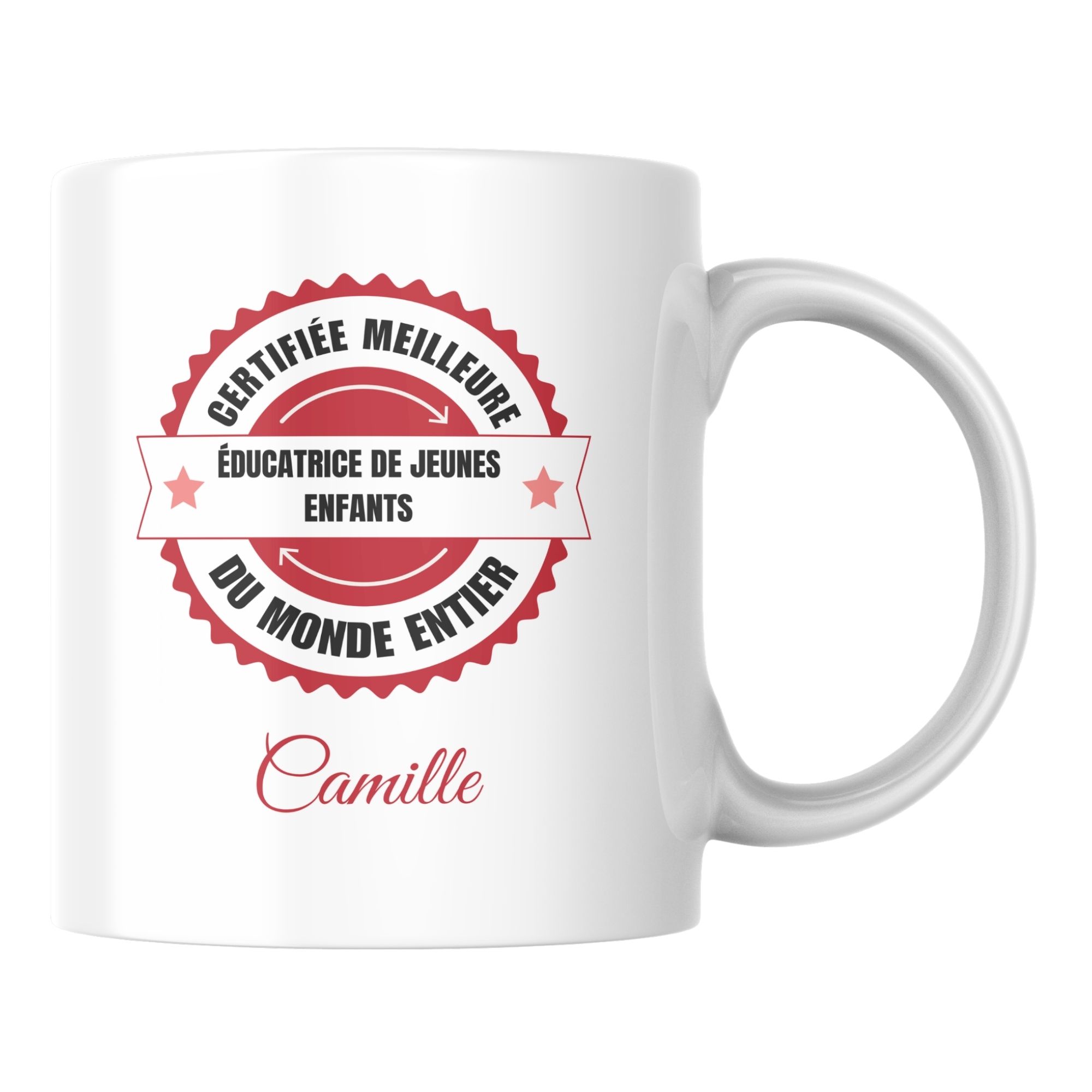 Mug certifié meilleur Éducatrice de jeunes enfants du monde 1 Mug certifié meilleur Éducatrice de jeunes enfants du monde