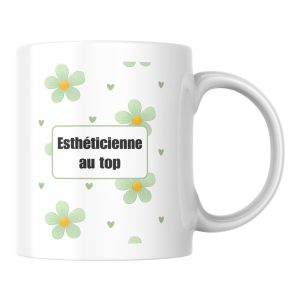 Mug fleuri Esthéticienne au top