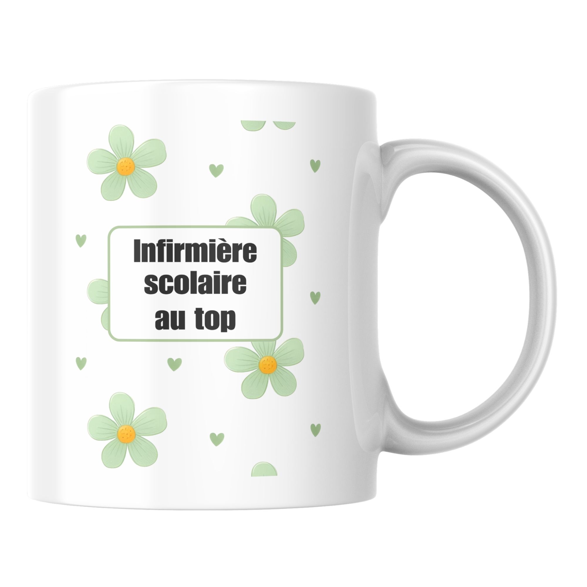 Mug fleuri Infirmière scolaire au top 1 Mug fleuri Infirmière scolaire au top