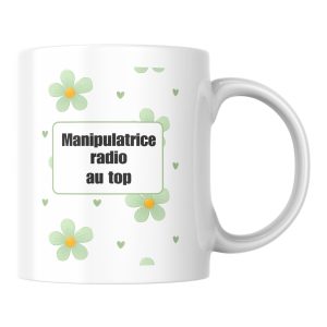 Mug fleuri Manipulatrice radio au top