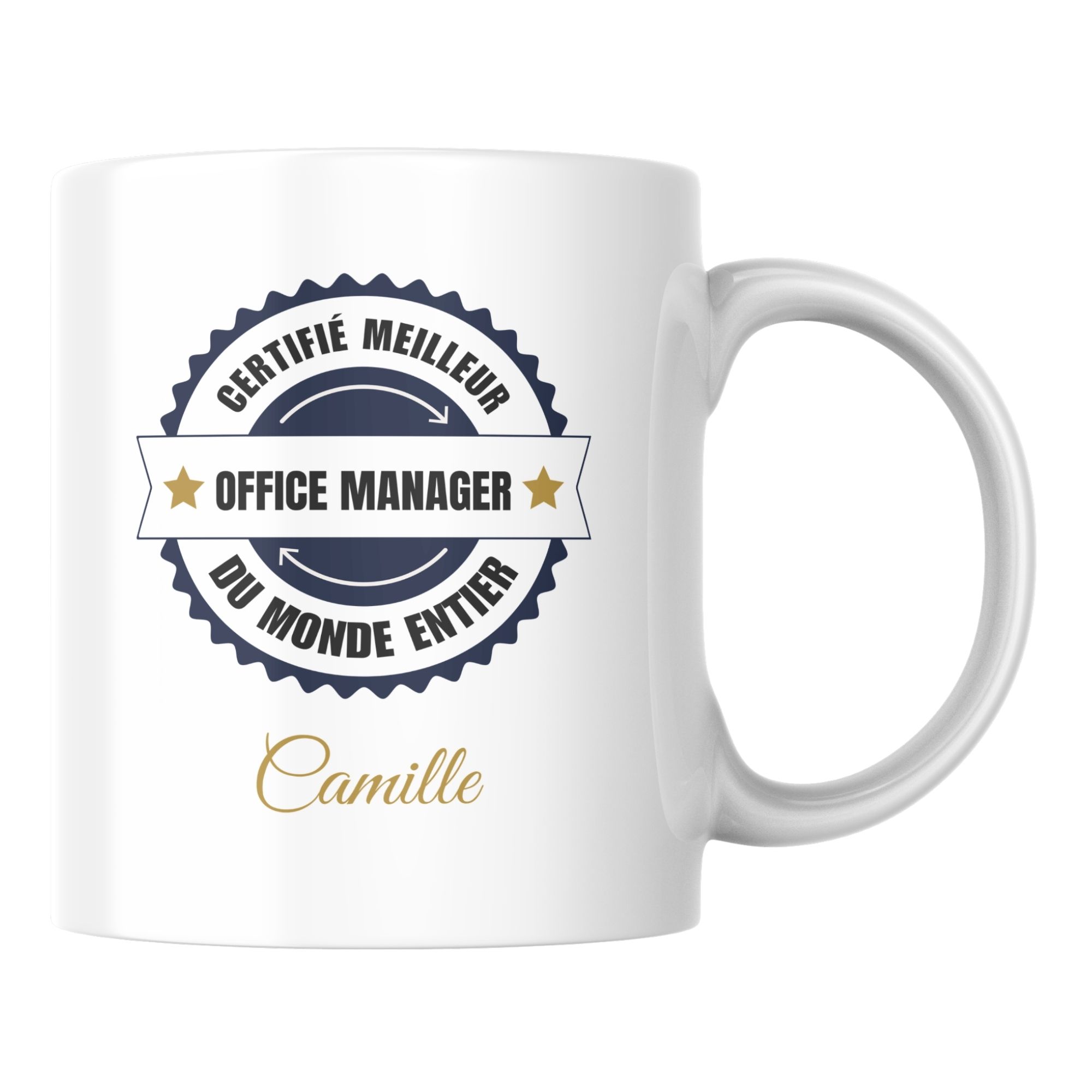 Mug certifié meilleur Office manager du monde 1 Mug certifié meilleur Office manager du monde