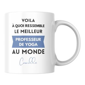 Mug personnalisé le meilleur Professeur de yoga au monde