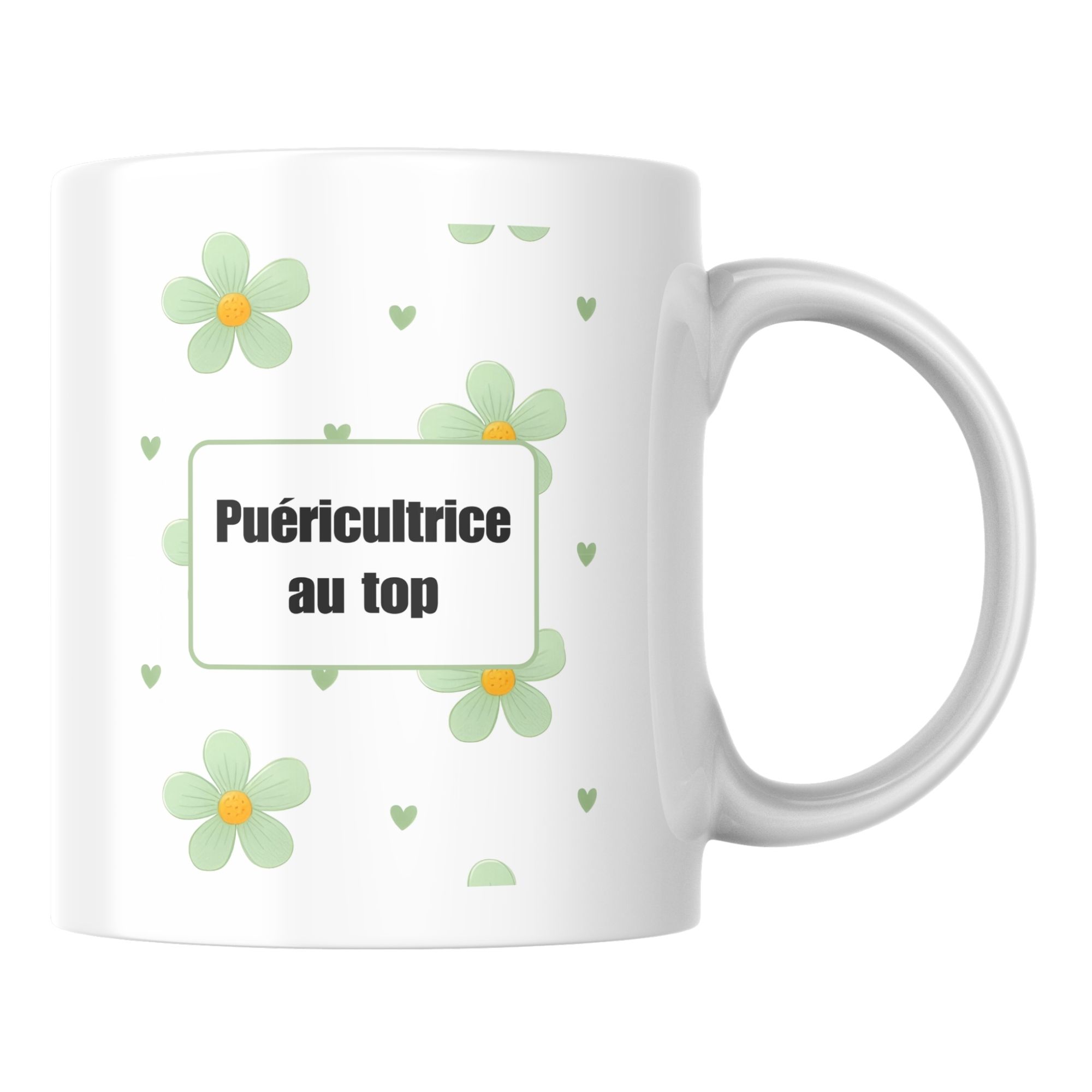 Mug fleuri Puéricultrice au top 1 Mug fleuri Puéricultrice au top
