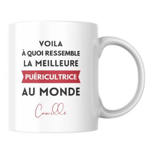 Mug personnalisé le meilleur Puéricultrice au monde