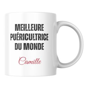 Mug personnalisé meilleur Puéricultrice du monde
