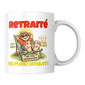 Mug Retraité en Plein Boulot