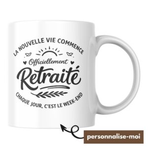 Mug Officiellement Retraité Personnalisé