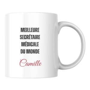 Mug personnalisé meilleur Secrétaire médicale du monde