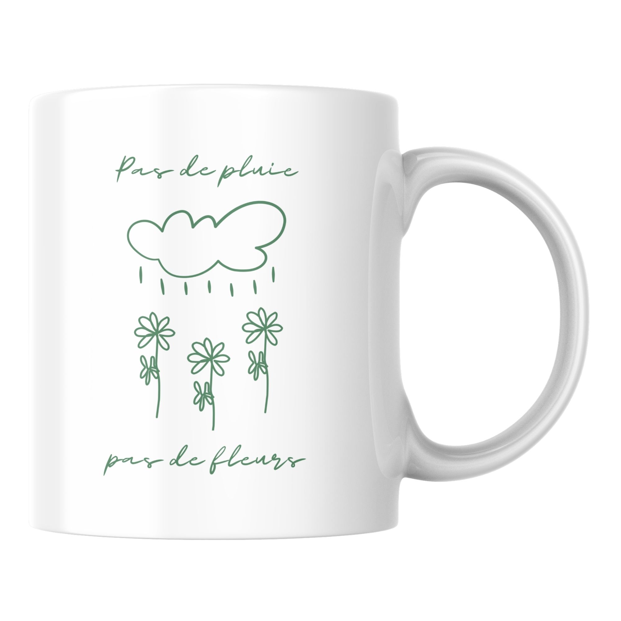 Mug citation fleur Pas de pluie pas de fleurs 1 Mug citation fleur Pas de pluie pas de fleurs