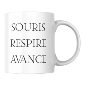 Mug citation positive Souris respire avance
