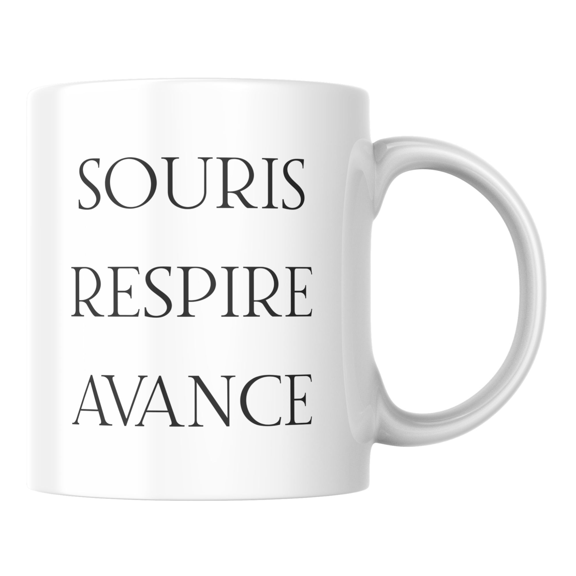Mug citation positive Souris respire avance 1 Mug citation positive Souris respire avance