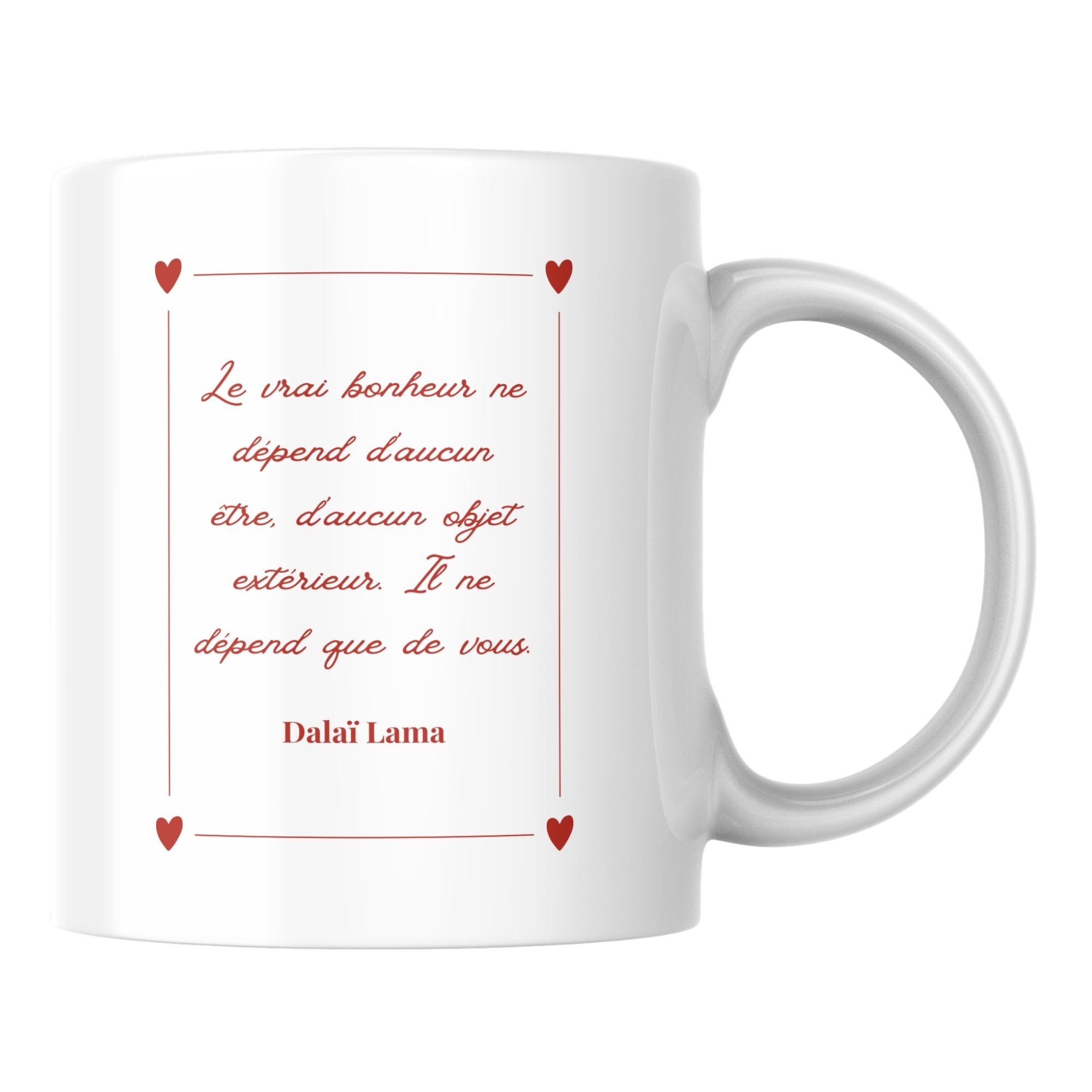 Mug citation bonheur Le vrai bonheur dépend de vous 1 Mug citation bonheur Le vrai bonheur dépend de vous