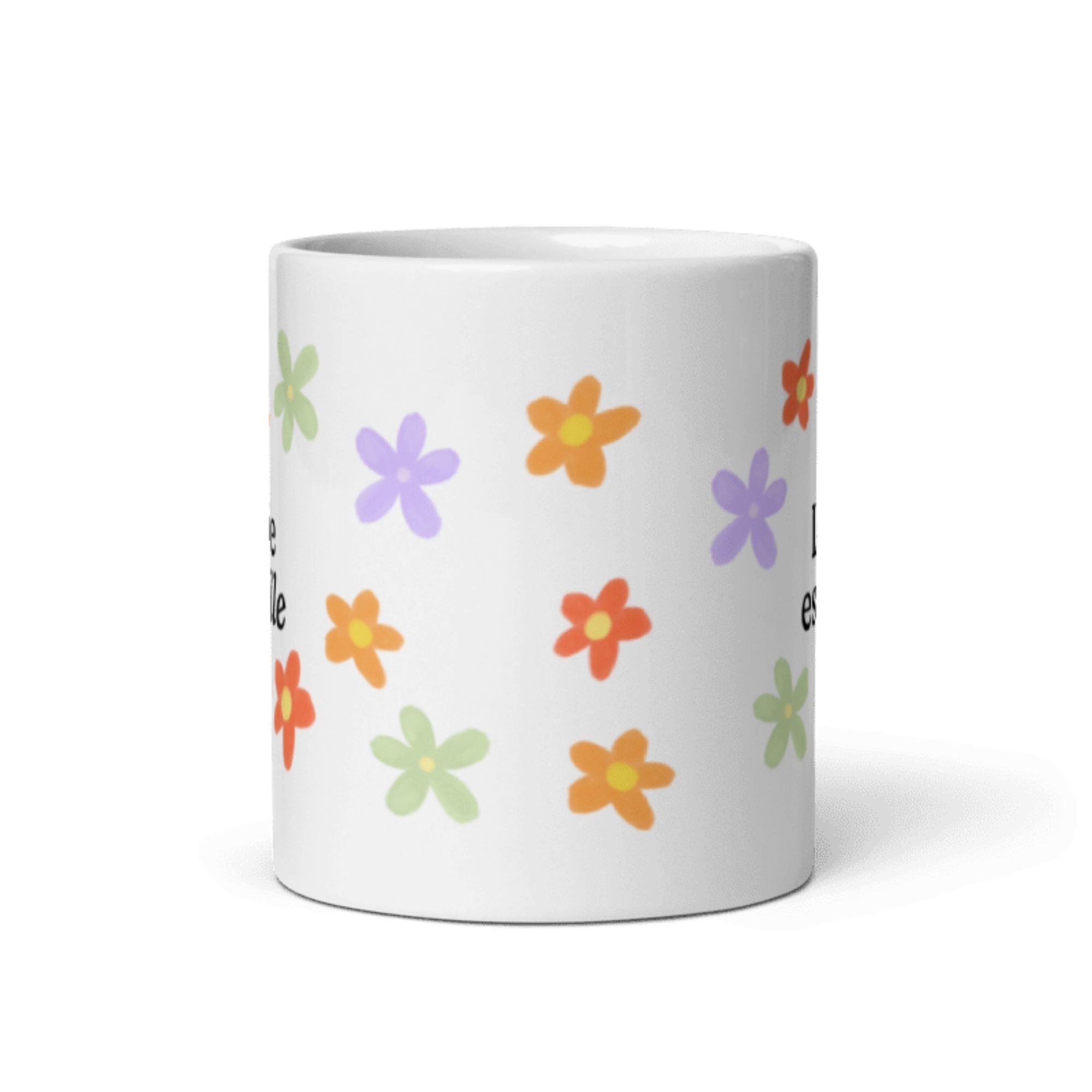 Mug fleuri La vie est belle 3 Mug fleuri La vie est belle – Image 3