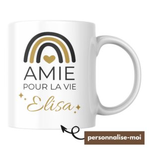 Mug Personnalisé Amie pour la Vie avec Prénom