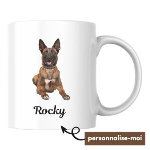 Mug Chien Personnalisé avec Portrait et Prénom