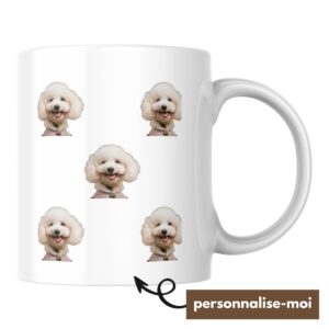 Mug Chien Personnalisé Motif Têtes de Chien