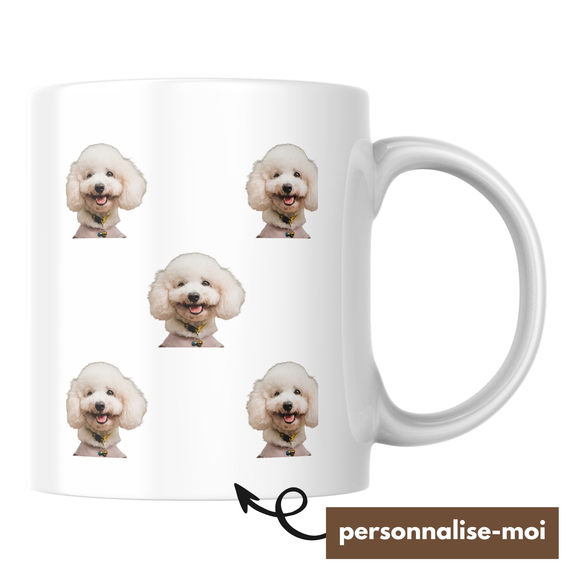 Mug Chien Personnalisé Motif Têtes de Chien 1 Mug Chien Personnalisé Motif Têtes de Chien