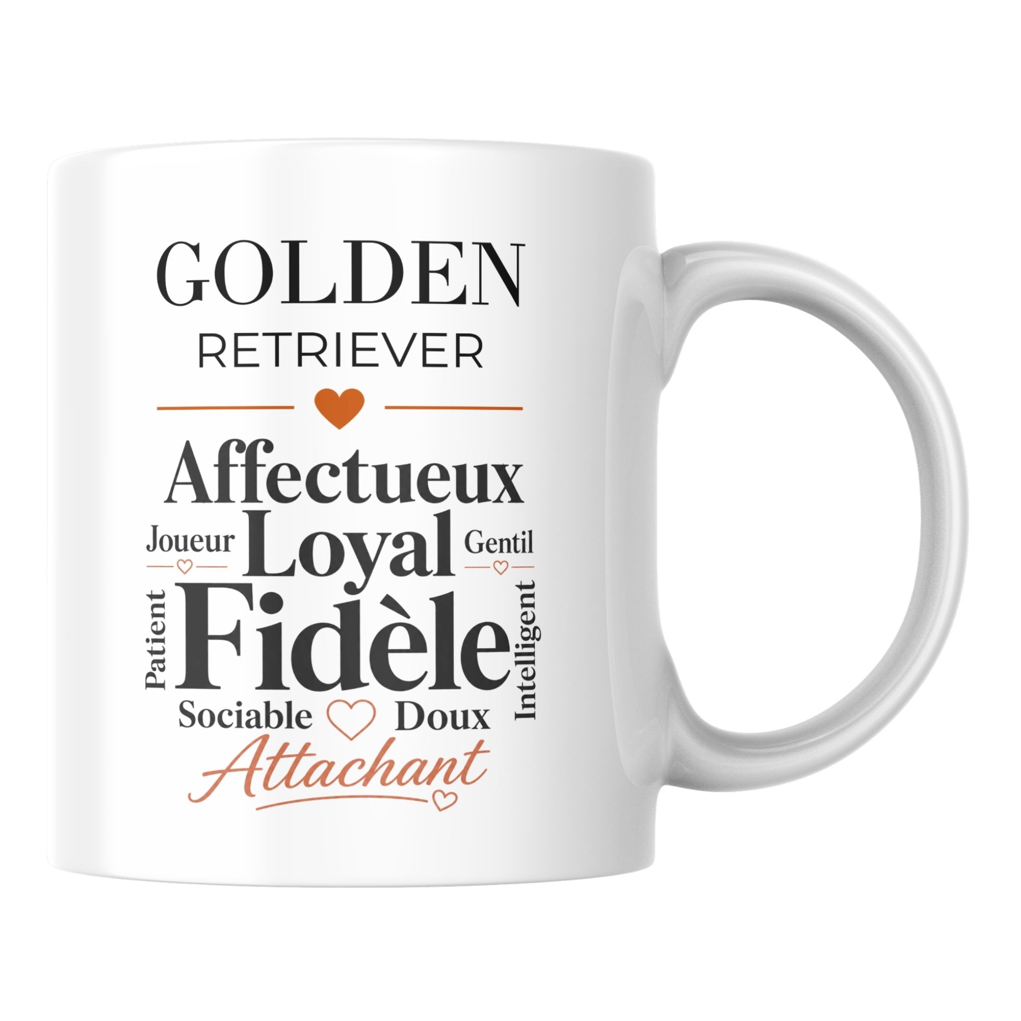 Mug Golden Retriever Affectueux Loyal et Fidèle 1 Mug Golden Retriever Affectueux Loyal et Fidèle