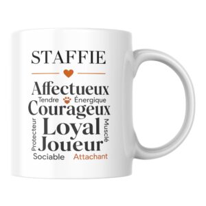 Mug Staffie Affectueux Courageux et Loyal