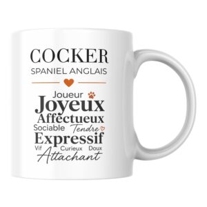 Mug Cocker Anglais Joyeux Affectueux et Expressif