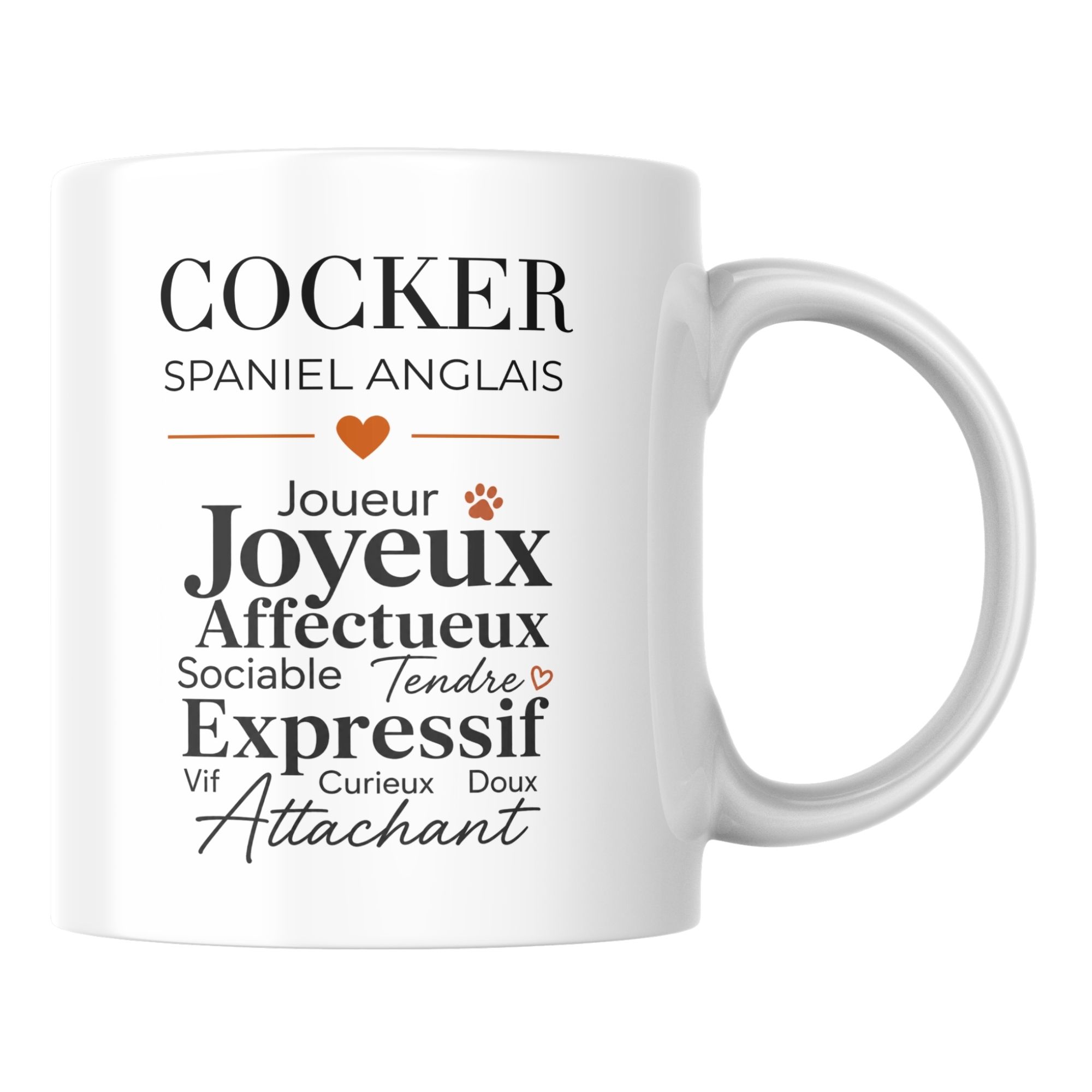 Mug Cocker Anglais Joyeux Affectueux et Expressif 1 Mug Cocker Anglais Joyeux Affectueux et Expressif
