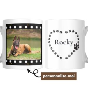 Mug Chien Personnalisé Photo Pellicule et Prénom