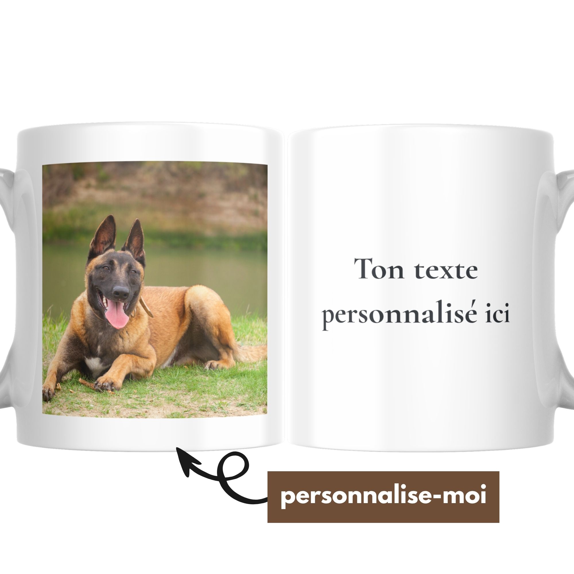 Mug Chien Personnalisé Photo et Texte Vertical 1 Mug Chien Personnalisé Photo et Texte Vertical